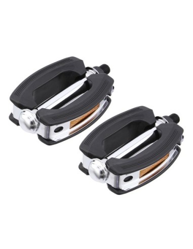 Classic Rubber Pedals VP-813 1/2 Black/Chrome.